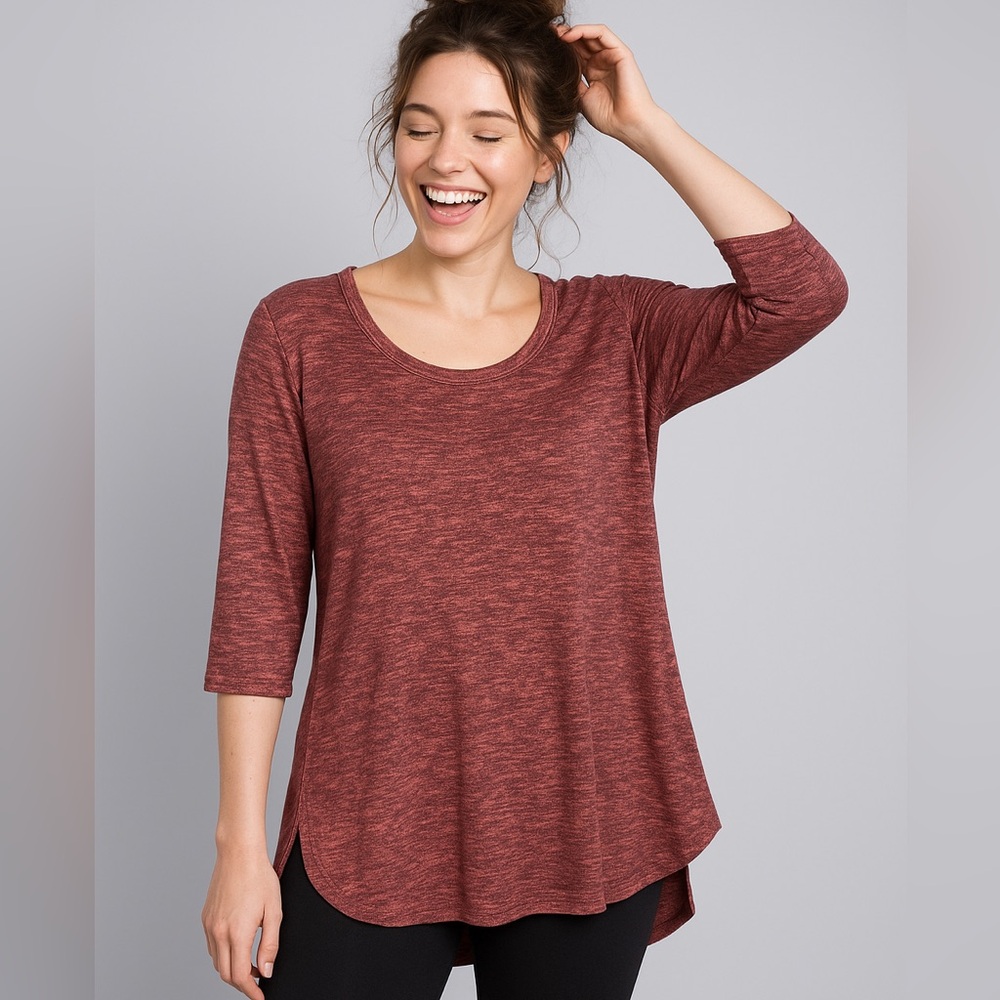 Faded Glory Heathered Orange Tunic Top 4X (26W–28W) - Picture 2 of 11